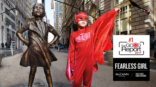 Classical sculpture visual art as Marketing Innovation: The Fearless Girl ADV campaign.